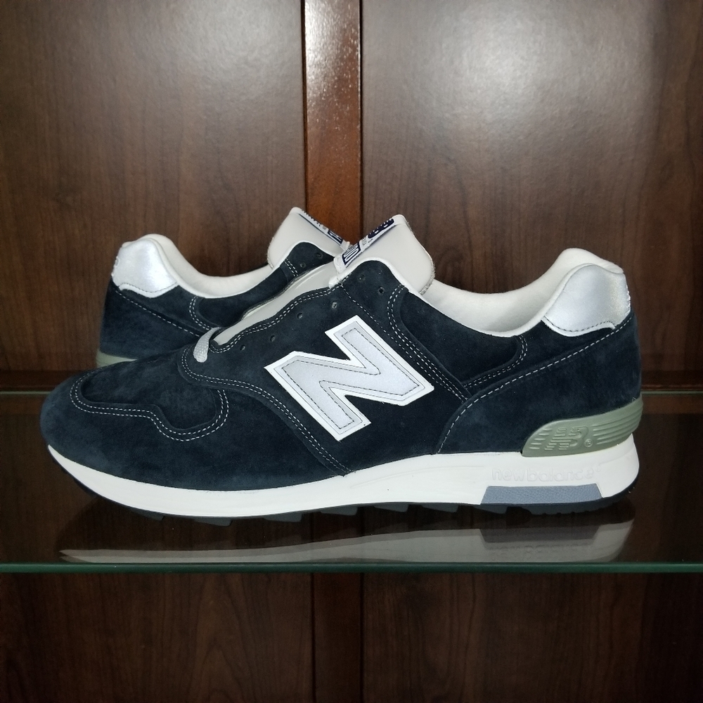 New Balance Navy Suede White Accent Sneakers